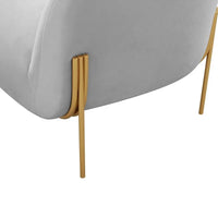 Fauteuil d'appoint en velours Kandra