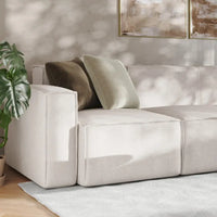 Canapé sectionnel modulaire contemporain 5 pièces avec pouf