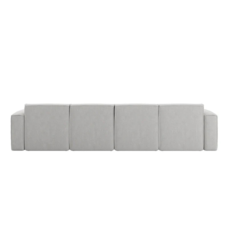 Canapé sectionnel modulaire contemporain 5 pièces avec pouf
