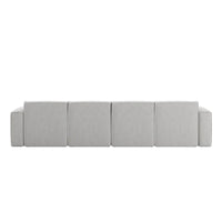 Canapé sectionnel modulaire contemporain 5 pièces avec pouf