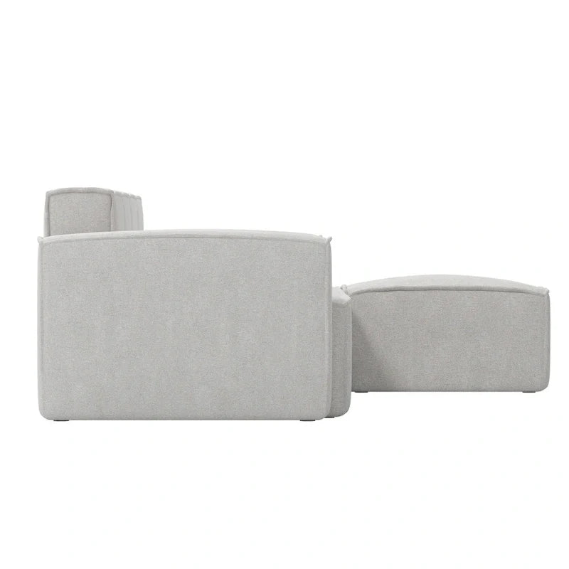 Canapé sectionnel modulaire contemporain 5 pièces avec pouf