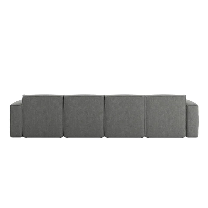 Canapé sectionnel modulaire contemporain 5 pièces avec pouf