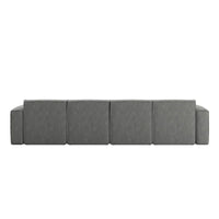 Canapé sectionnel modulaire contemporain 5 pièces avec pouf