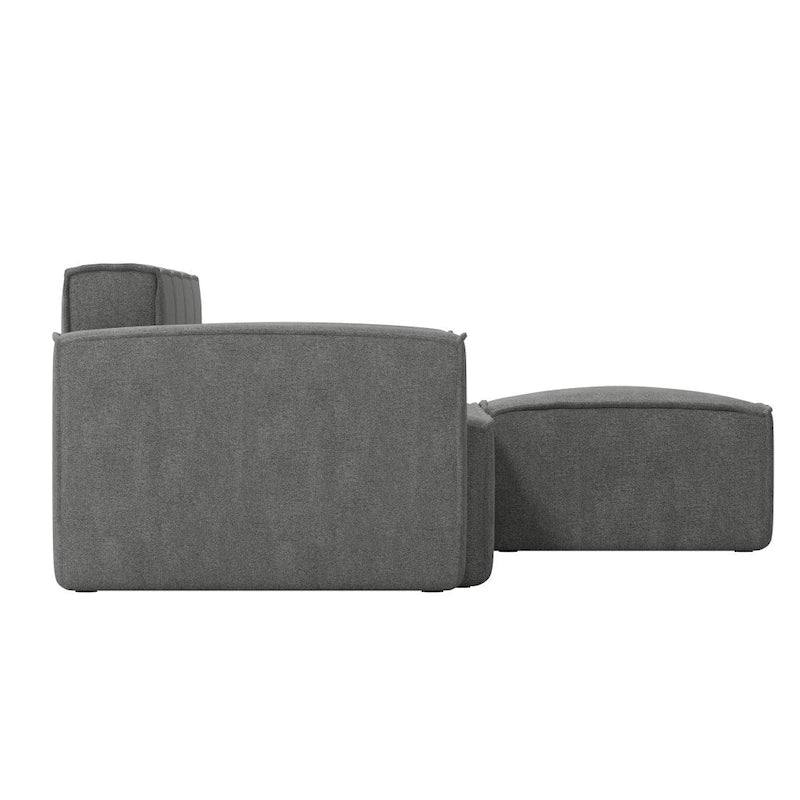 Canapé sectionnel modulaire contemporain 5 pièces avec pouf