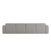 Canapé sectionnel modulaire contemporain 5 pièces avec pouf