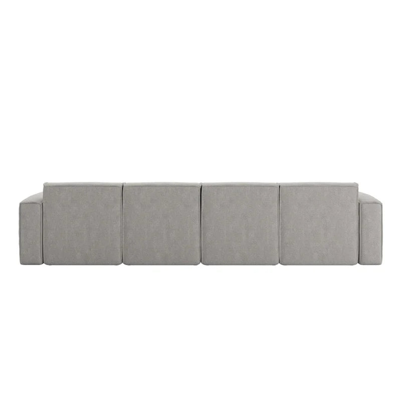 Canapé sectionnel modulaire contemporain 5 pièces avec pouf