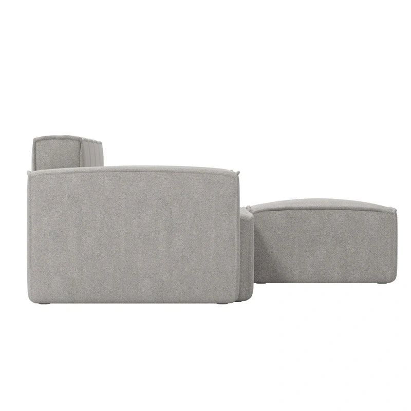Canapé sectionnel modulaire contemporain 5 pièces avec pouf