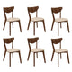 Chaises de salle à manger à dossier ouvert Markus beige et châtaigne (lot de 6)