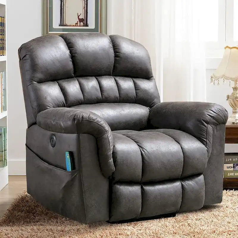 Ebello Canapé releveur électrique en microsuède avec fauteuil de massage