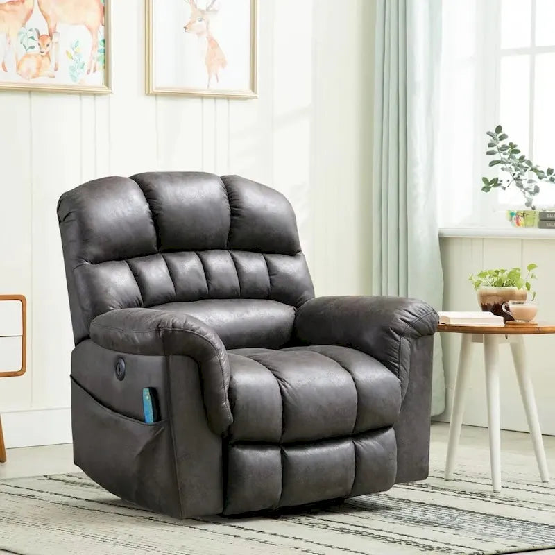 Ebello Canapé releveur électrique en microsuède avec fauteuil de massage