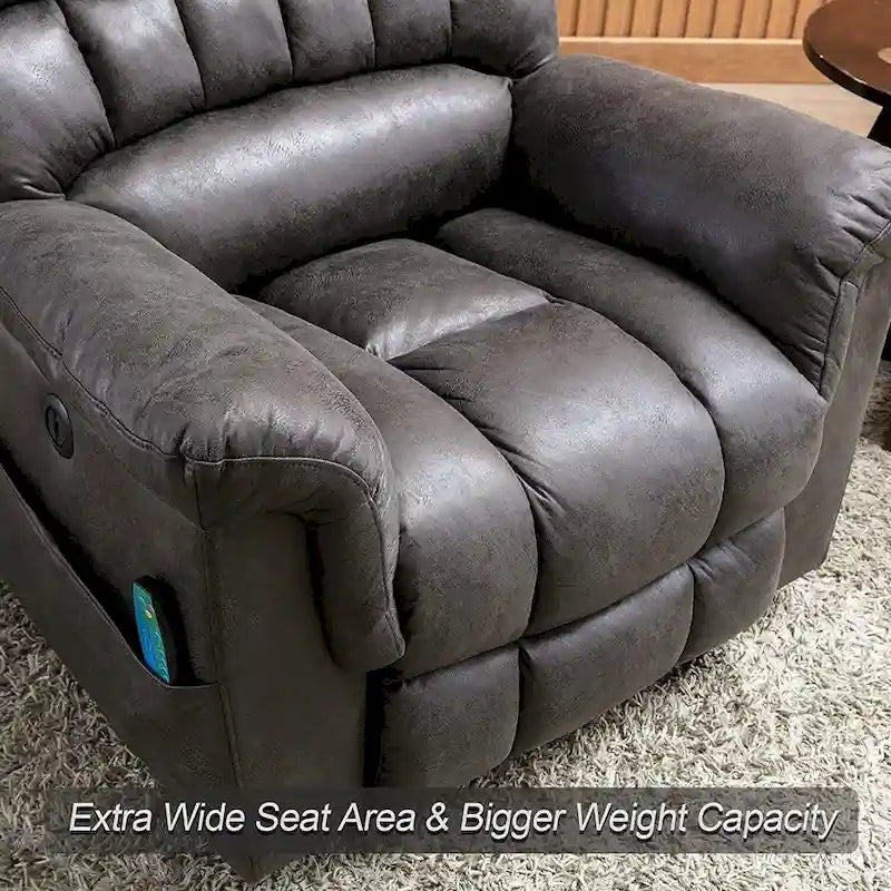 Ebello Canapé releveur électrique en microsuède avec fauteuil de massage
