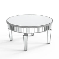 Table basse ronde Table d'appoint miroir