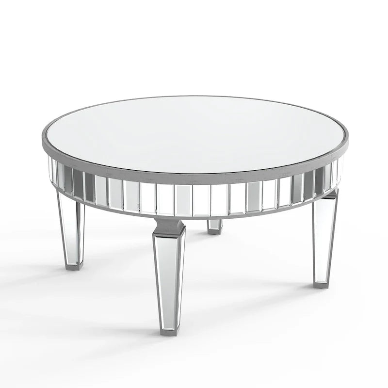 Table basse ronde Table d'appoint miroir