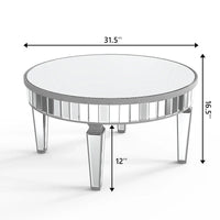 Table basse ronde Table d'appoint miroir