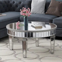 Table basse ronde Table d'appoint miroir