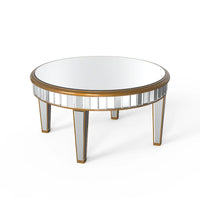 Table basse ronde Table d'appoint miroir