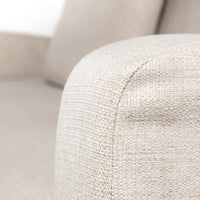Canapé déhoussable en tissu beige Denly avec coussins de dossier à double empilement - 92,5 larg. x 38,2 prof. x 34,5 haut.