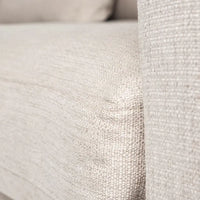 Canapé déhoussable en tissu beige Denly avec coussins de dossier à double empilement - 92,5 larg. x 38,2 prof. x 34,5 haut.