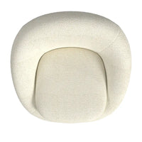 Fauteuil pivotant rond HomePop en sherpa blanc