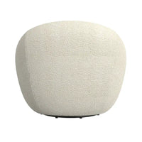 Fauteuil pivotant rond HomePop en sherpa blanc