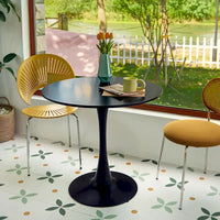 Table de cuisine et de salle à manger ronde moderne CO-Z 31.5 pouces pour 2-4 personnes