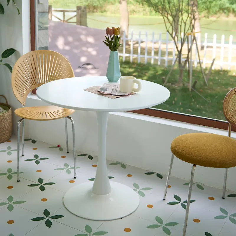 Table de cuisine et de salle à manger ronde moderne CO-Z 31.5 pouces pour 2-4 personnes