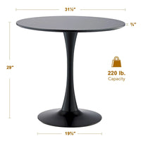 Table de cuisine et de salle à manger ronde moderne CO-Z 31.5 pouces pour 2-4 personnes