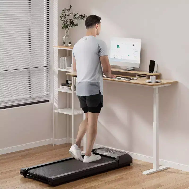 Tapis de marche Costway 1-6 km/h sous le bureau avec télécommande et écran LED Noir/Rose/Blanc/Gris
