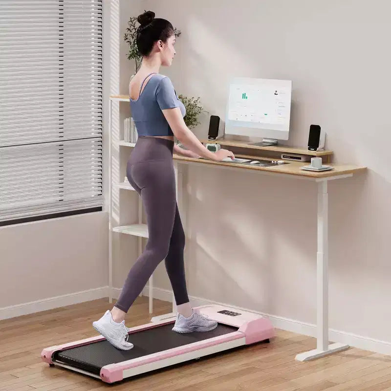 Tapis de marche Costway 1-6 km/h sous le bureau avec télécommande et écran LED Noir/Rose/Blanc/Gris