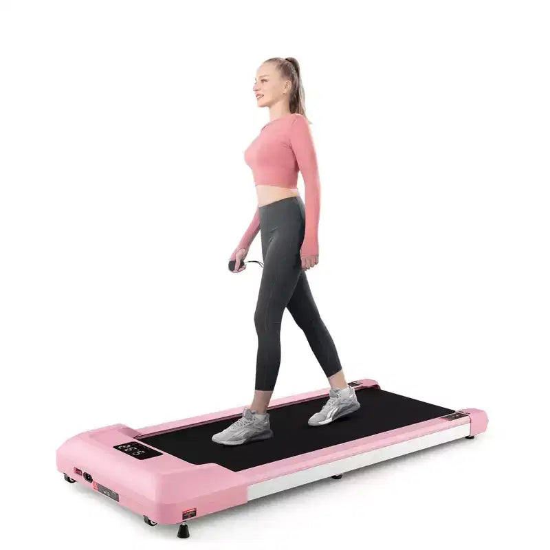 Tapis de marche Costway 1-6 km/h sous le bureau avec télécommande et écran LED Noir/Rose/Blanc/Gris