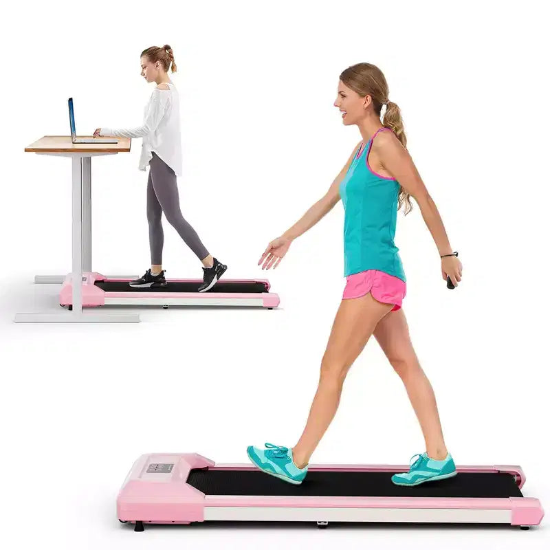 Tapis de marche Costway 1-6 km/h sous le bureau avec télécommande et écran LED Noir/Rose/Blanc/Gris