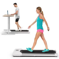 Tapis de marche Costway 1-6 km/h sous le bureau avec télécommande et écran LED Noir/Rose/Blanc/Gris