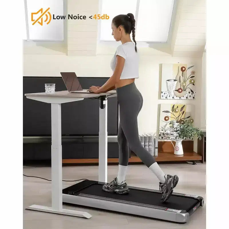 Tapis de course pliable 2,25 CV, tapis de course électrique pour bureau à domicile, tapis de course peu encombrant, tapis de course portable sans assemblage nécessaire pour l'exercice à la maison ou au bureau