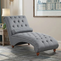 Méridienne d'Intérieur Moderne sans Accoudoirs en Velours avec 1 Coussin Traversin