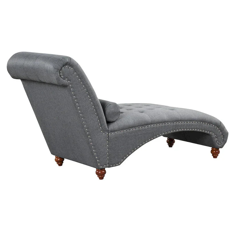 Méridienne d'Intérieur Moderne sans Accoudoirs en Velours avec 1 Coussin Traversin