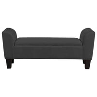 Banc de rangement d'appoint de 55 pouces avec revêtement en velours haute performance, noir