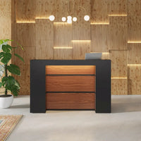 Grand bureau d'accueil avec lumières LED pour salon de coiffure, salle d'accueil, magasin, bureau, hall, commerce de détail, clinique