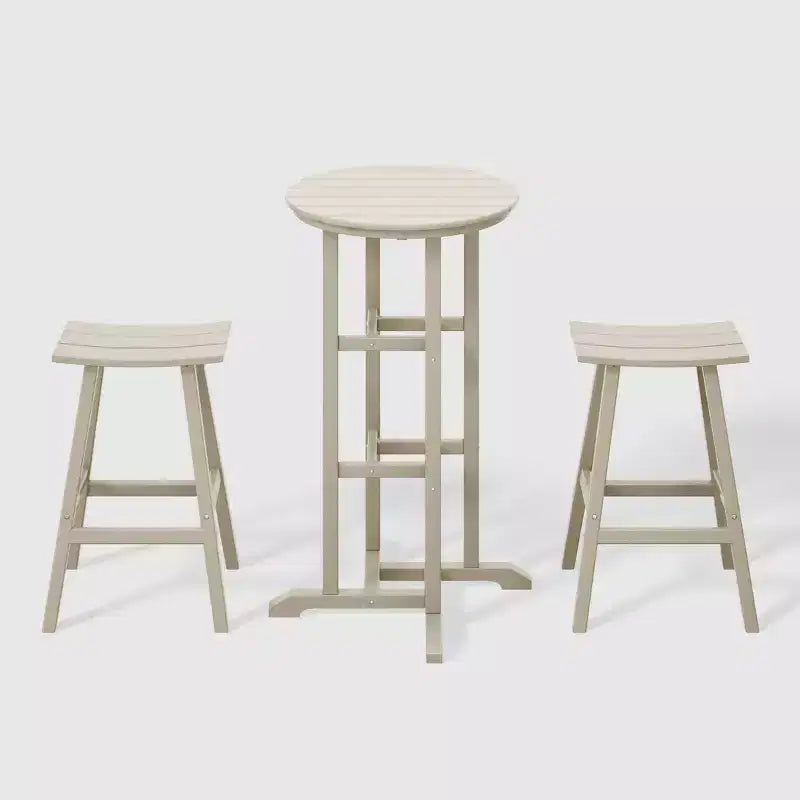 WestinTrends Malibu Ensemble bistro de terrasse hauteur bar tout temps en HDPE (3 pièces)