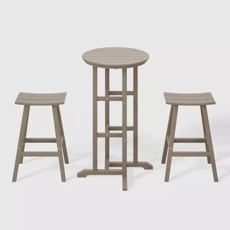 WestinTrends Malibu Ensemble bistro de terrasse hauteur bar tout temps en HDPE (3 pièces)