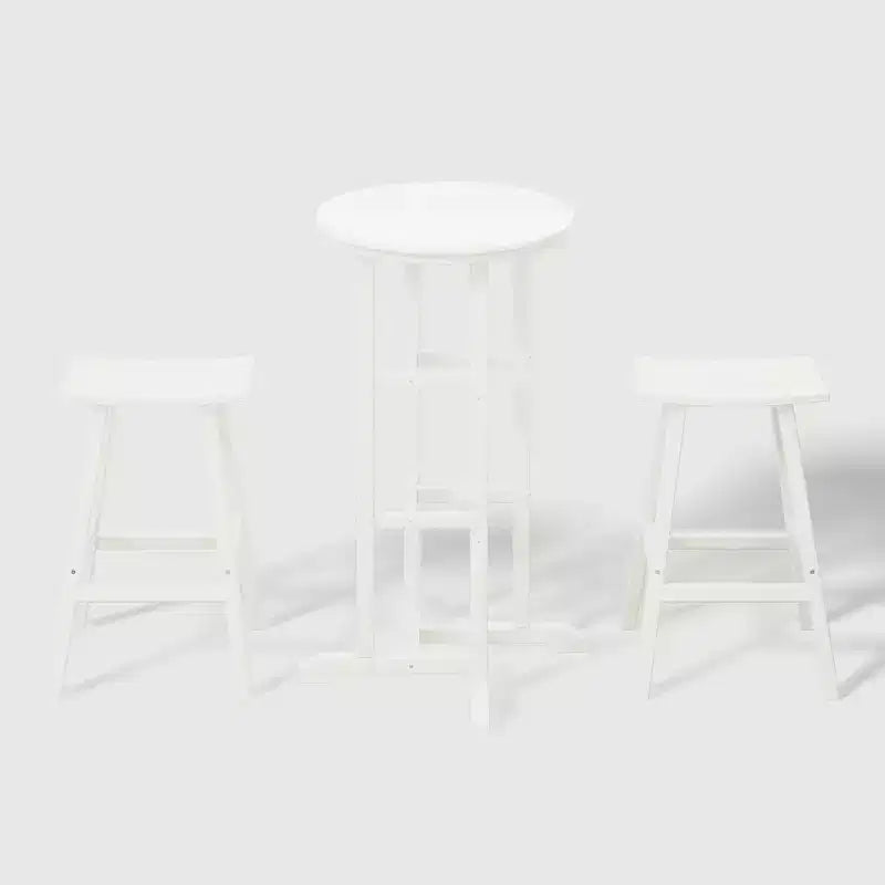 WestinTrends Malibu Ensemble bistro de terrasse hauteur bar tout temps en HDPE (3 pièces)