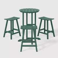 WestinTrends Malibu Ensemble de bistro de comptoir d'extérieur en PEHD résistant aux intempéries (4 pièces)