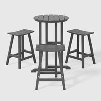 WestinTrends Malibu Ensemble de bistro de comptoir d'extérieur en PEHD résistant aux intempéries (4 pièces)