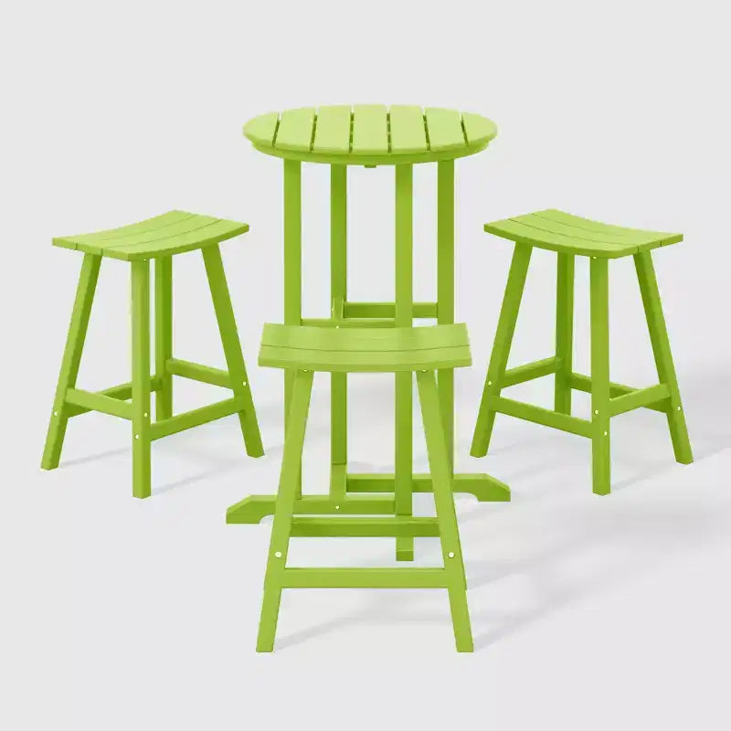 WestinTrends Malibu Ensemble de bistro de comptoir d'extérieur en PEHD résistant aux intempéries (4 pièces)