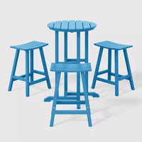 WestinTrends Malibu Ensemble de bistro de comptoir d'extérieur en PEHD résistant aux intempéries (4 pièces)