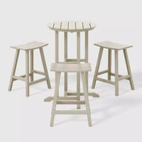 WestinTrends Malibu Ensemble de bistro de comptoir d'extérieur en PEHD résistant aux intempéries (4 pièces)