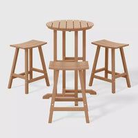 WestinTrends Malibu Ensemble de bistro de comptoir d'extérieur en PEHD résistant aux intempéries (4 pièces)