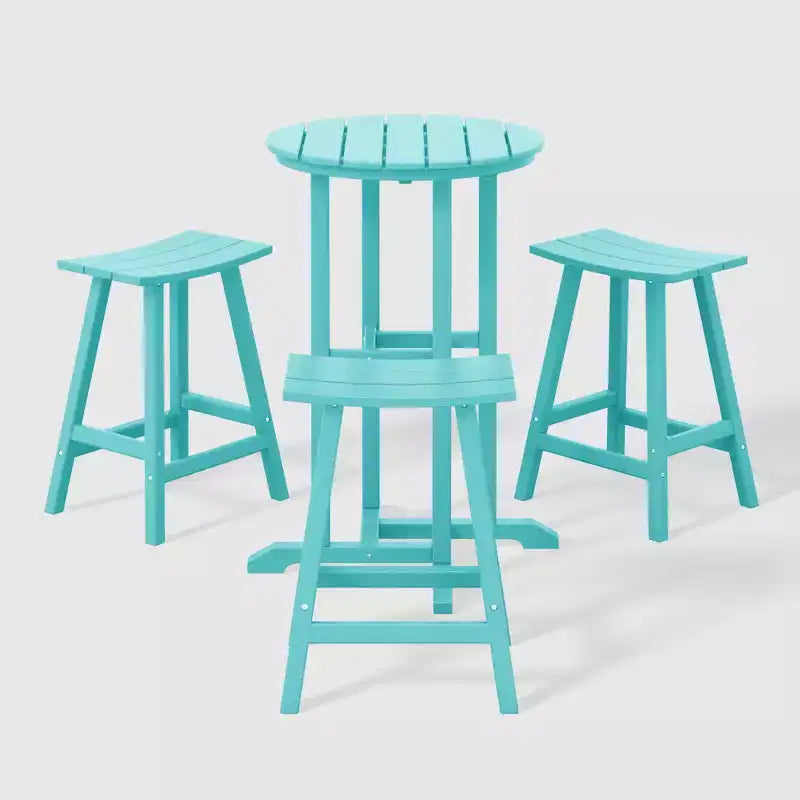 WestinTrends Malibu Ensemble de bistro de comptoir d'extérieur en PEHD résistant aux intempéries (4 pièces)