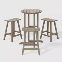 WestinTrends Malibu Ensemble de bistro de comptoir d'extérieur en PEHD résistant aux intempéries (4 pièces)