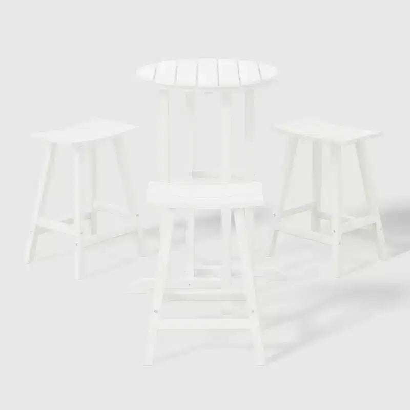 WestinTrends Malibu Ensemble de bistro de comptoir d'extérieur en PEHD résistant aux intempéries (4 pièces)