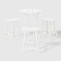 WestinTrends Malibu Ensemble de bistro de comptoir d'extérieur en PEHD résistant aux intempéries (4 pièces)